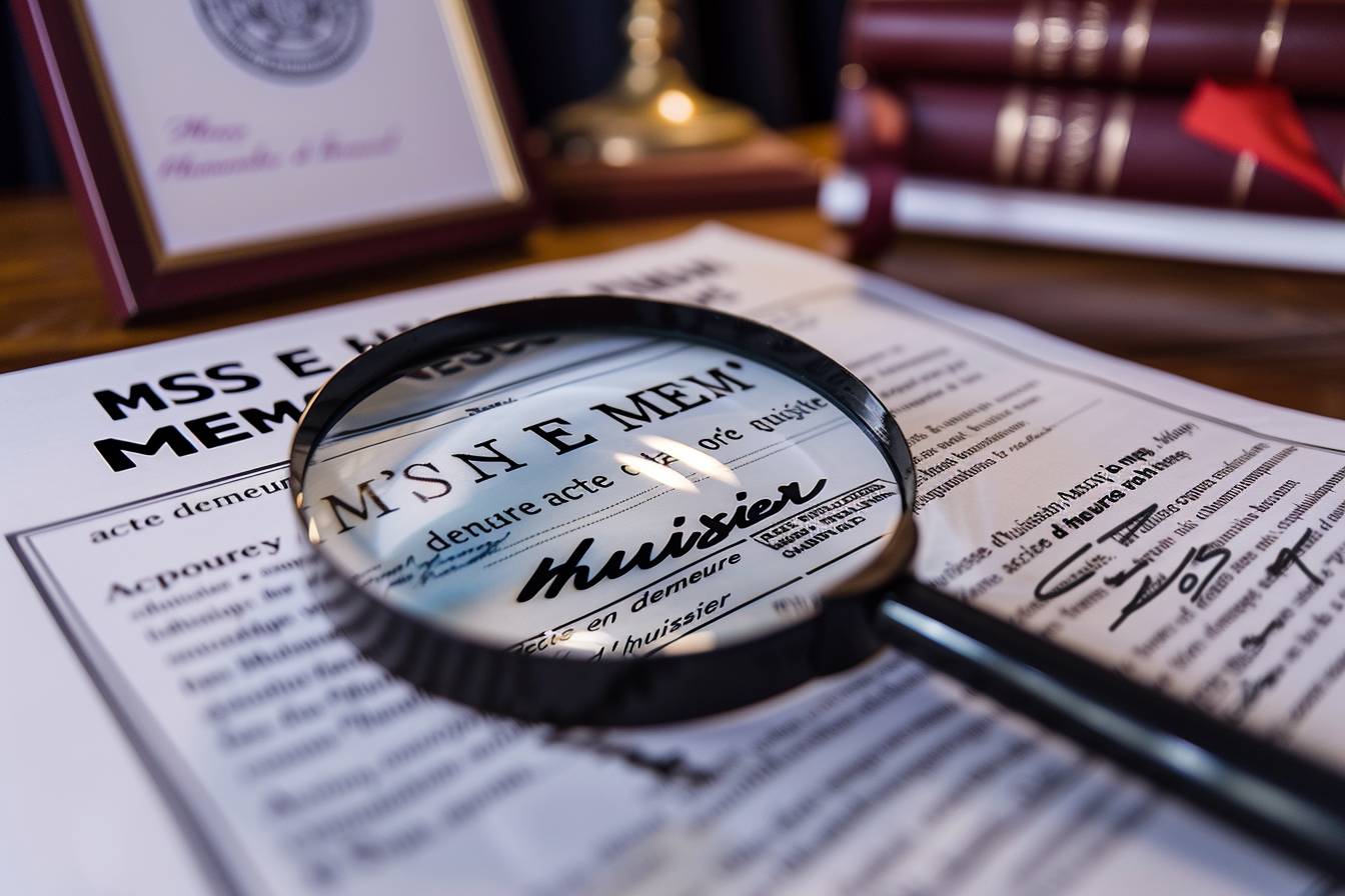 Les implications légales de la mise en demeure et de l&rsquo;acte d&rsquo;huissier